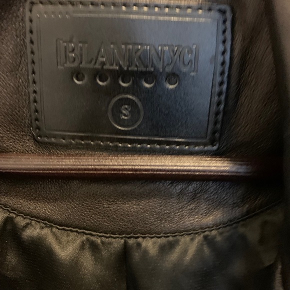 BLANKNYC vegan leather motor jacket with belt - Picture 2 of 7